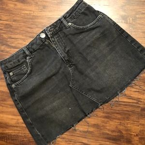 Black Denim Skirt